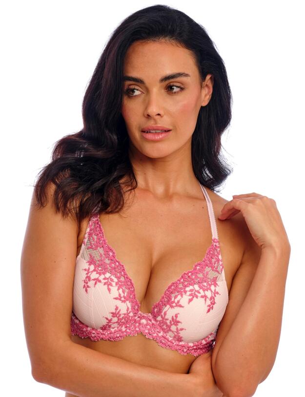 Wacoal Embrace Lace Plunge Bra Ballet Slipper/Chateau Rose