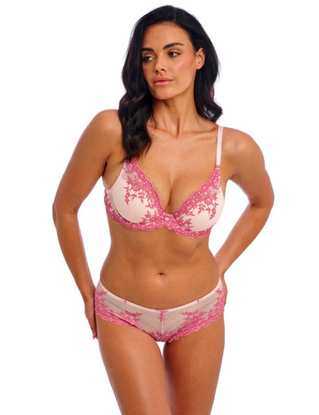 Wacoal Embrace Lace Plunge Bra Ballet Slipper/Chateau Rose