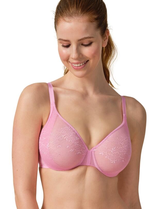 Gossard Glossies Lace Sheer Bra Sweet Lilac