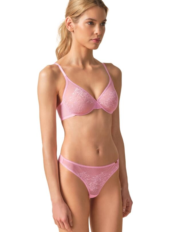 Gossard Glossies Lace Sheer Bra Sweet Lilac