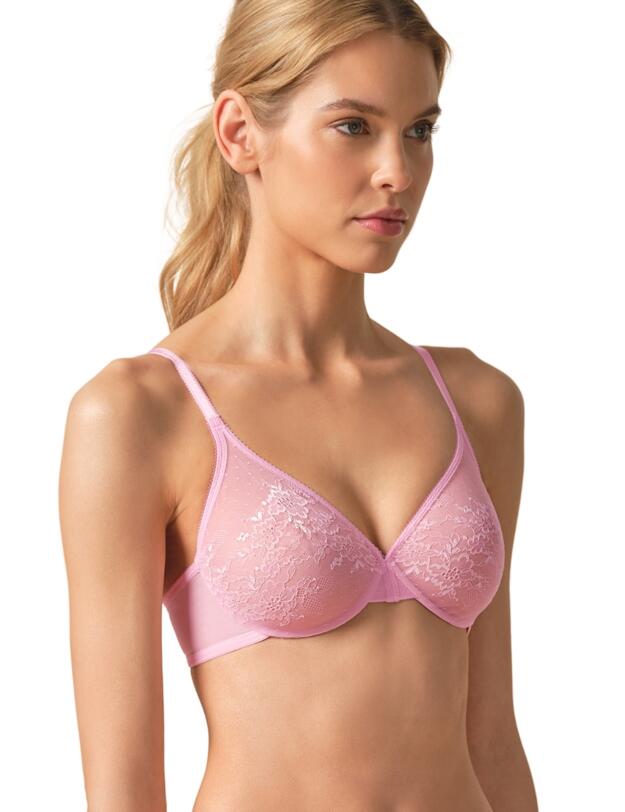 Gossard Glossies Lace Sheer Bra Sweet Lilac
