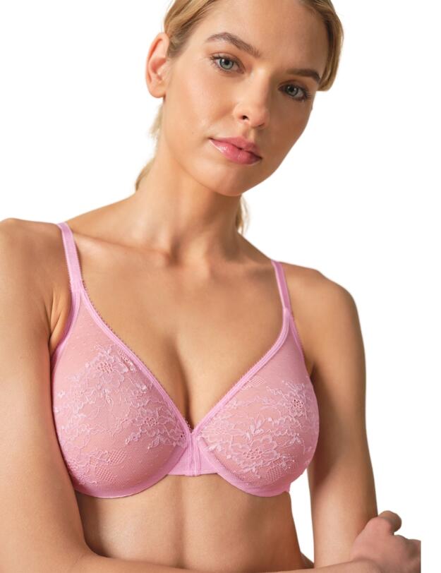 Gossard Glossies Lace Sheer Bra Sweet Lilac
