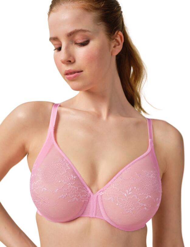 Gossard Glossies Lace Sheer Bra Sweet Lilac