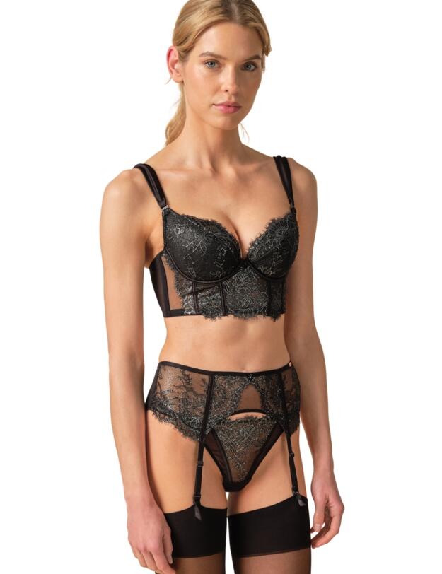 Gossard VIP Intrigue Padded Longline Bra Black