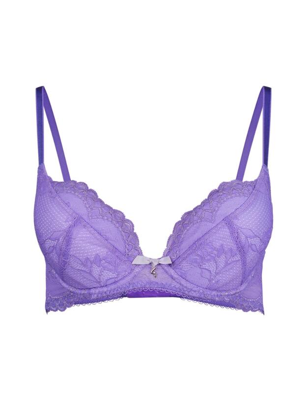 Gossard Superboost Lace Padded Plunge Bra Purple Hebe