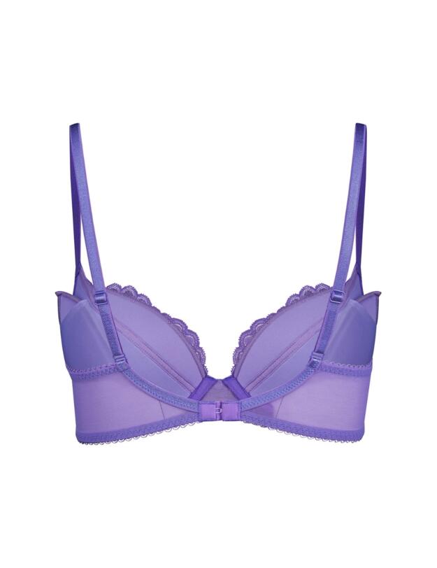 Gossard Superboost Lace Padded Plunge Bra Purple Hebe