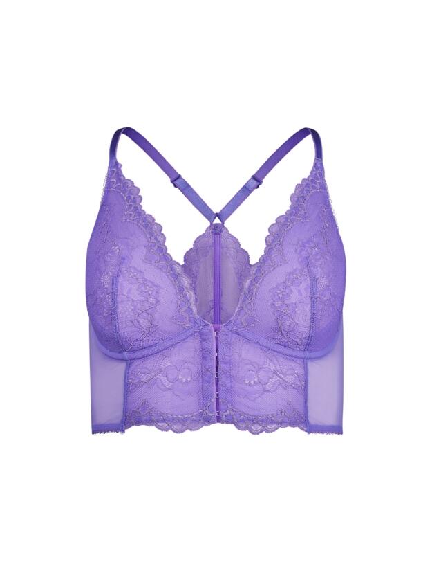 Gossard Superboost Lace Deep V Bralette Purple Hebe