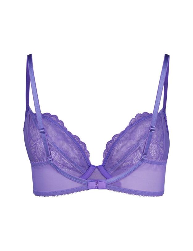 Gossard Superboost Lace Non-Padded Plunge Bra Purple Hebe