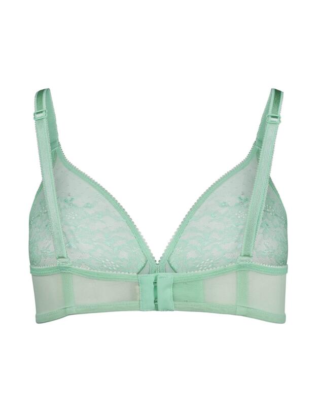 Gossard Glossies Lace Sheer Bra Brook Green