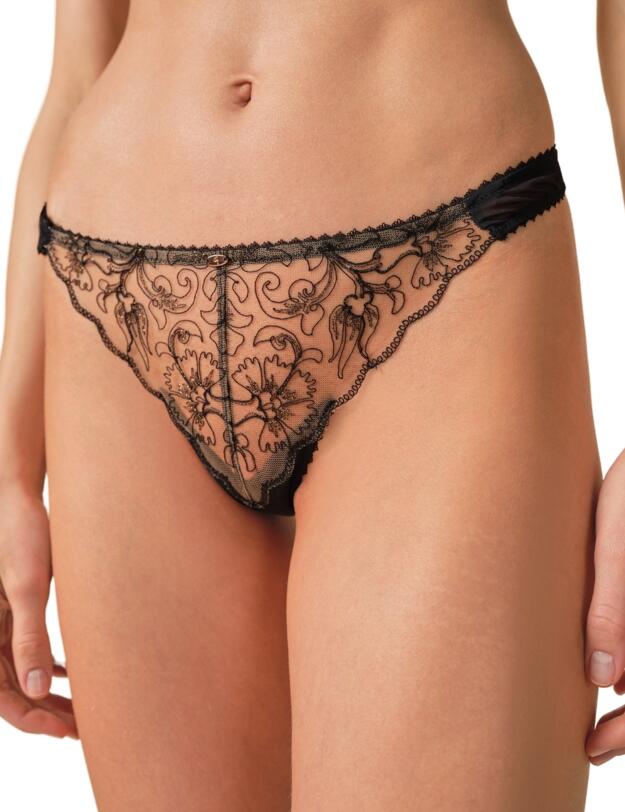 Gossard VIP Fleur De Nuit Thong Black 