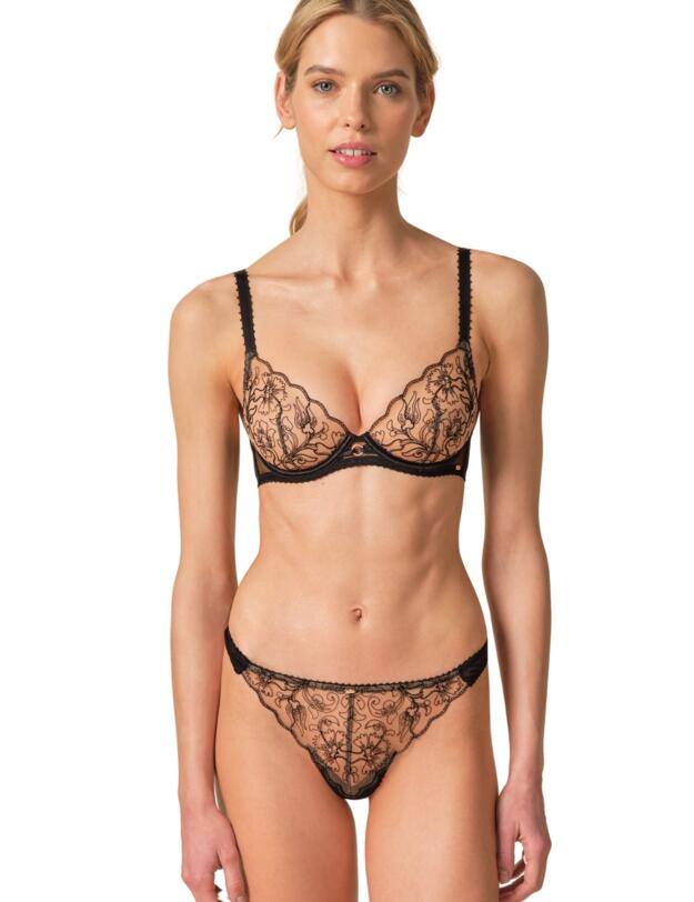 Gossard VIP Fleur De Nuit Thong Black 