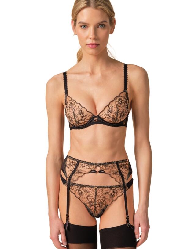 Gossard VIP Fleur De Nuit Thong Black 