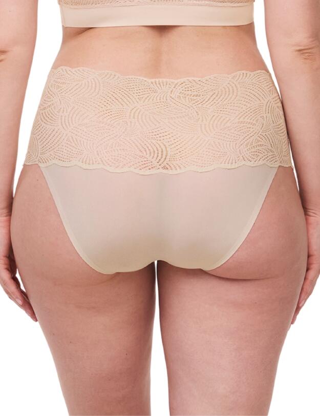 Chantelle Soft Stretch Lace Full Brief Golden Beige