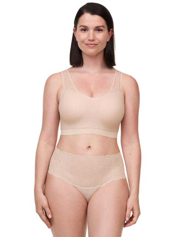 Chantelle Soft Stretch Lace Full Brief Golden Beige