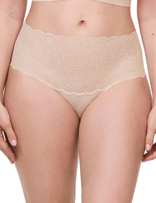 Chantelle Soft Stretch Lace Full Brief Golden Beige