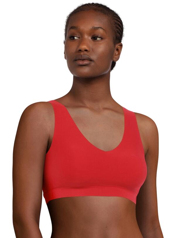 Chantelle Soft Stretch Padded Crop Top Poppy Red