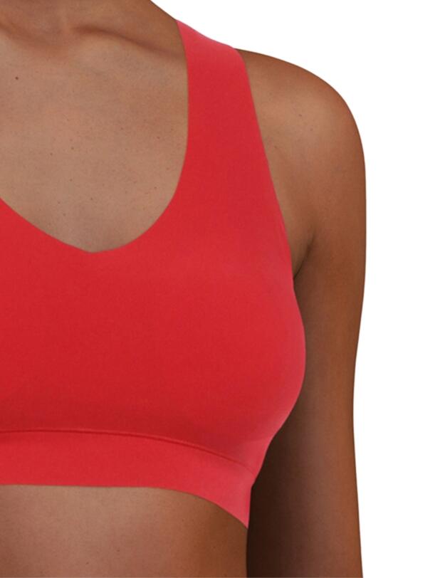 Chantelle Soft Stretch Padded Crop Top Poppy Red
