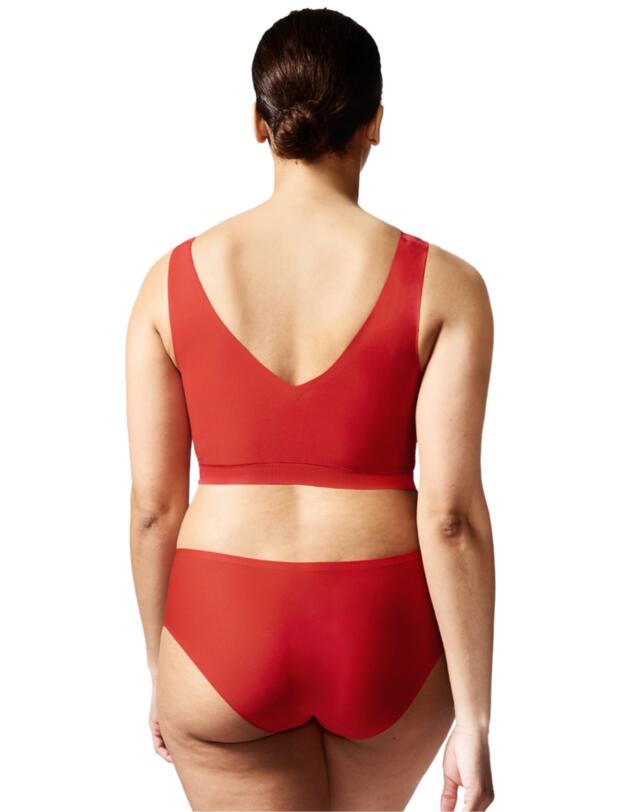 Chantelle Soft Stretch Padded Crop Top Poppy Red
