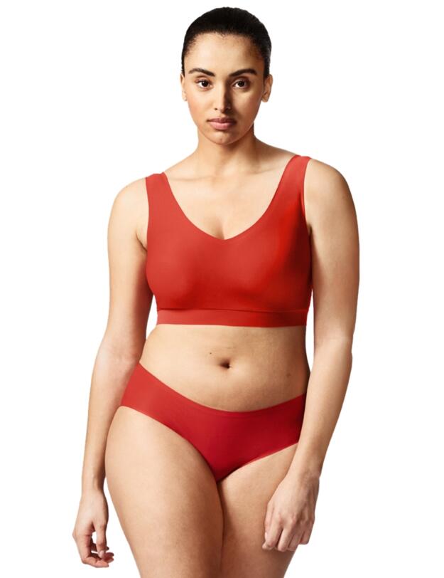 Chantelle Soft Stretch Padded Crop Top Poppy Red