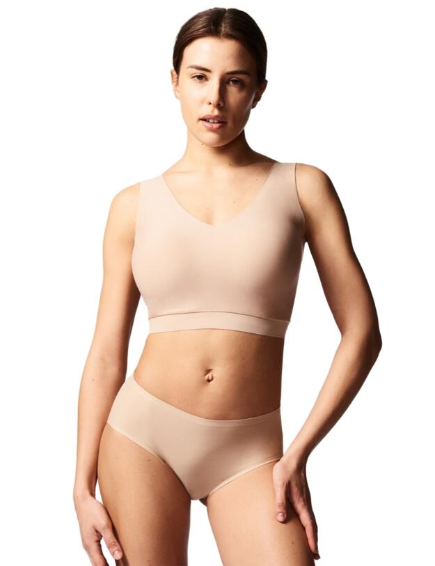 Chantelle Soft Stretch Padded Crop Top Nude Sand