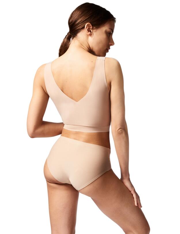 Chantelle Soft Stretch Padded Crop Top Nude Sand