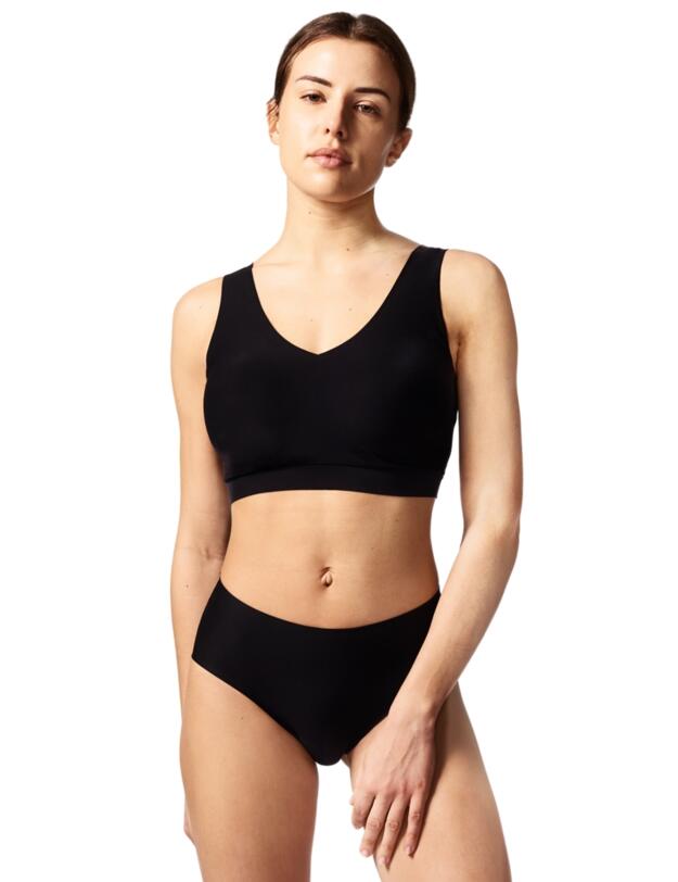 Chantelle Soft Stretch Padded Crop Top Black