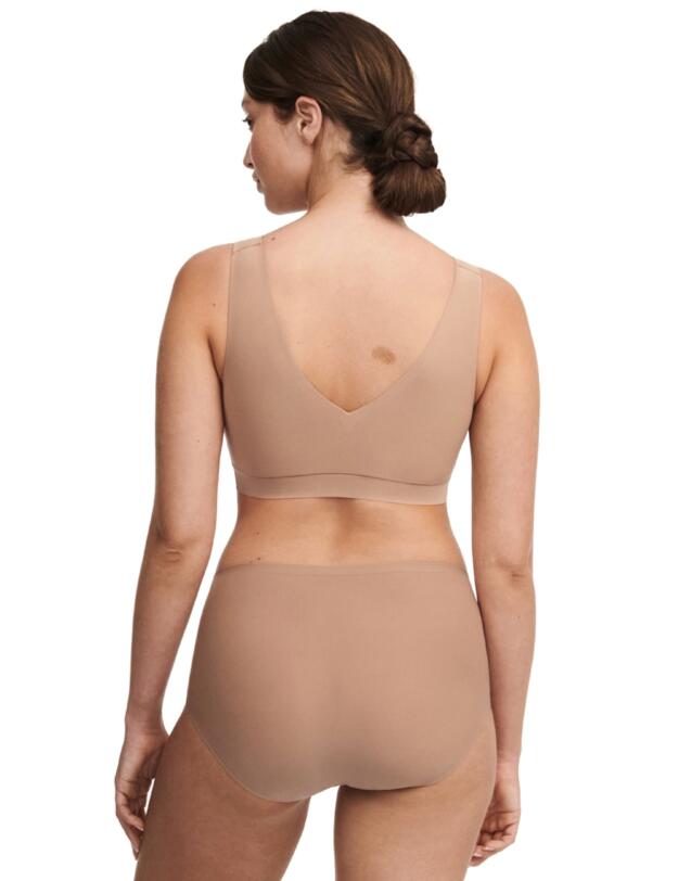 Chantelle Soft Stretch Padded Crop Top Coffee Latte