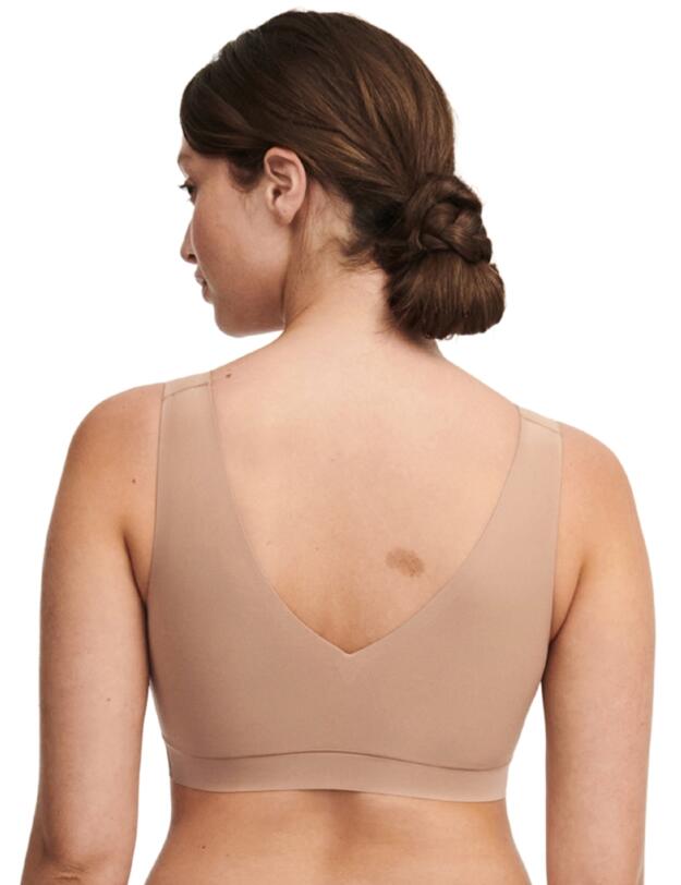 Chantelle Soft Stretch Padded Crop Top Coffee Latte