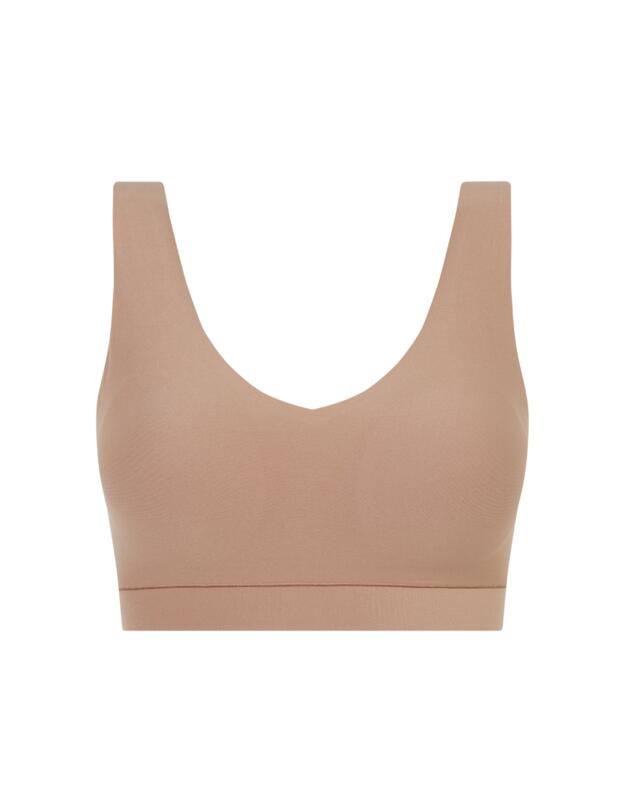 Chantelle Soft Stretch Padded Crop Top Coffee Latte