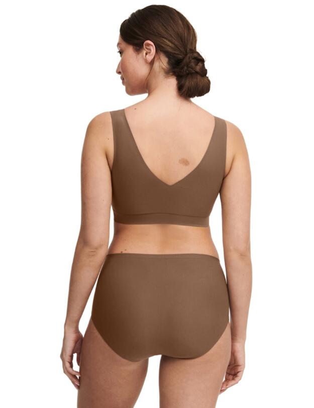 Chantelle Soft Stretch Padded Crop Top Cocoa