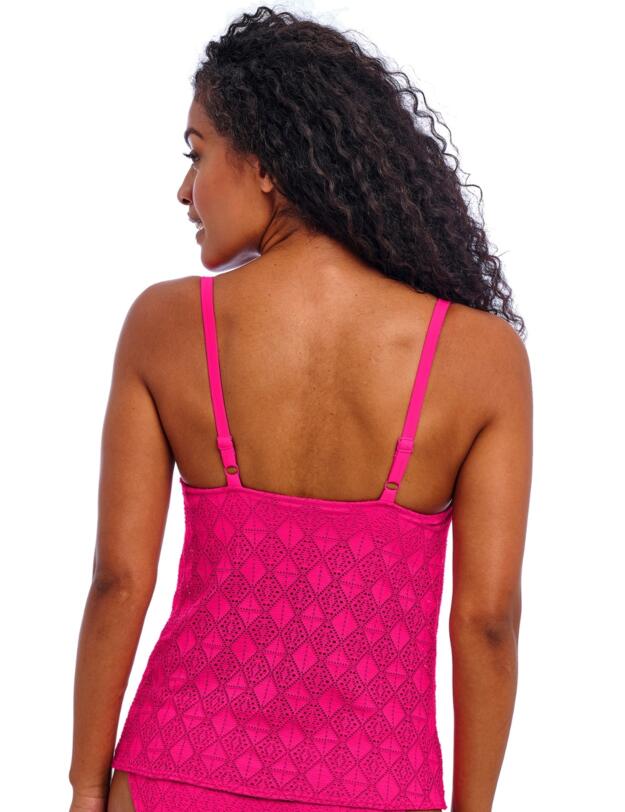 Freya Nomad Nights Plunge Tankini Top Fuchsia