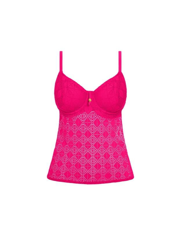 Freya Nomad Nights Plunge Tankini Top Fuchsia