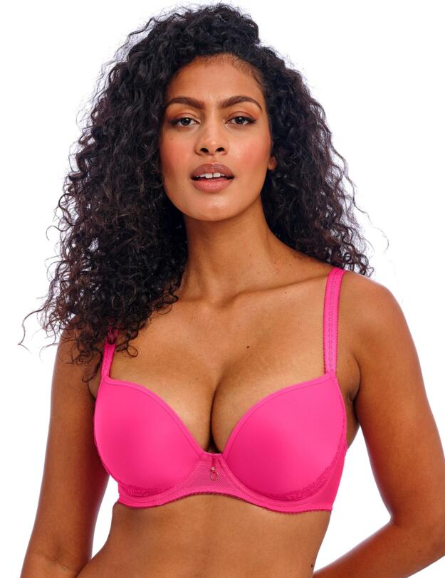 Freya Fascinate Moulded Plunge T-Shirt Bra Hot Pink