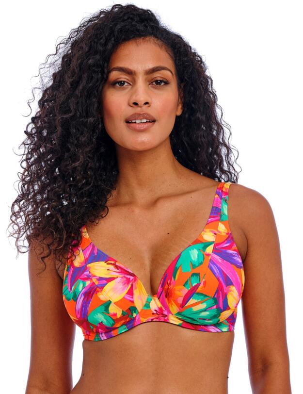 Freya Sun Haze High Apex Bikini Top Mandarin