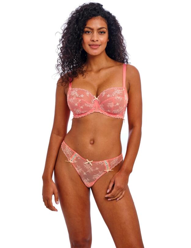 Freya Offbeat Decadence Brazilian Brief Sunset Coral