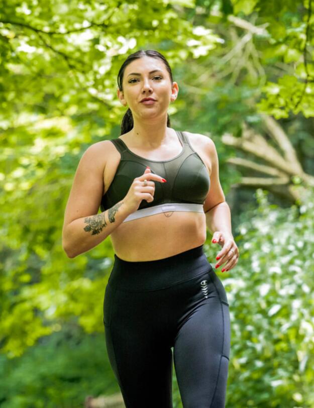 Shock Absorber Active D+ Sports Bra Forest Green with Purple Trim