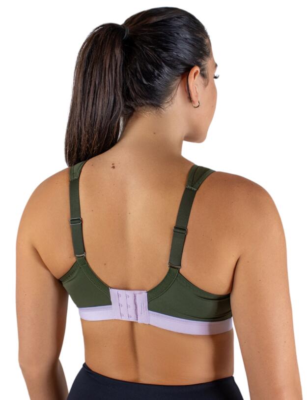 Shock Absorber Active D+ Sports Bra Forest Green with Purple Trim