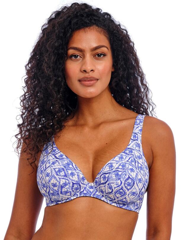 Freya Ocean Breeze High Apex Bikini Top Denim