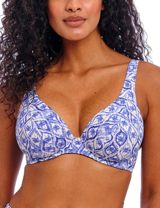 Freya Ocean Breeze High Apex Bikini Top Denim