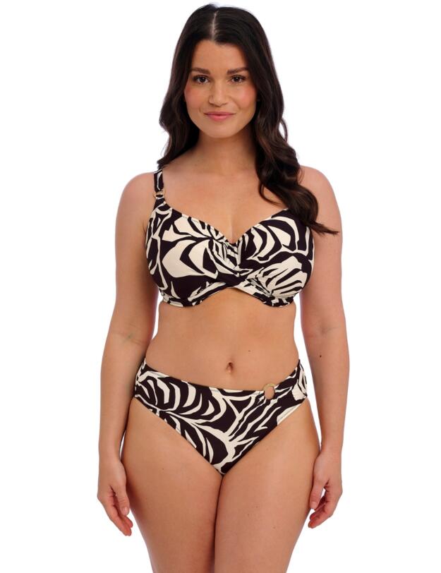 Fantasie Aruba Nights Underwired Full Cup Bikini Top Black and Cream