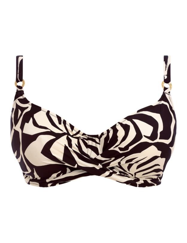 Fantasie Aruba Nights Underwired Full Cup Bikini Top Black and Cream