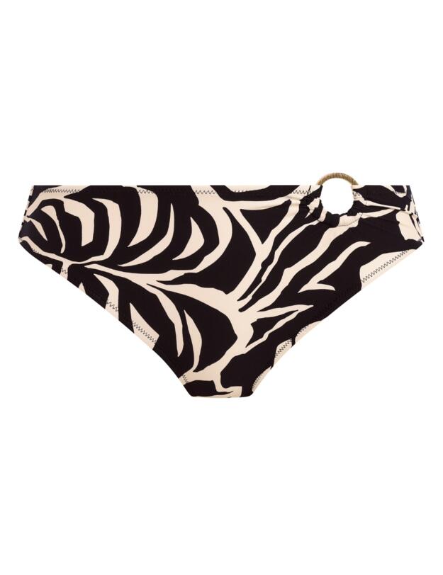 Fantasie Aruba Nights Mid Rise Bikini Brief Black and Cream