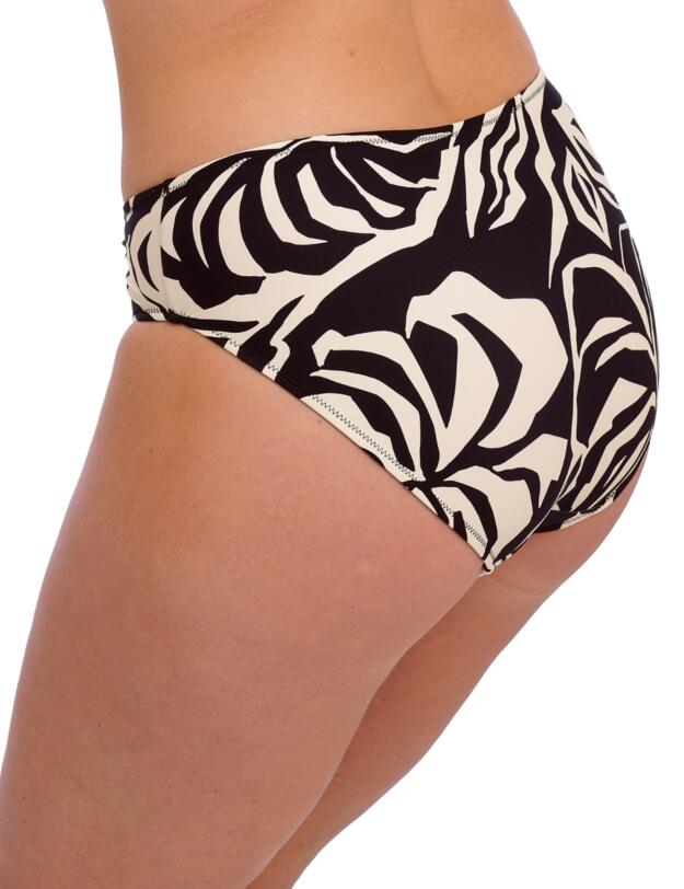 Fantasie Aruba Nights Mid Rise Bikini Brief Black and Cream