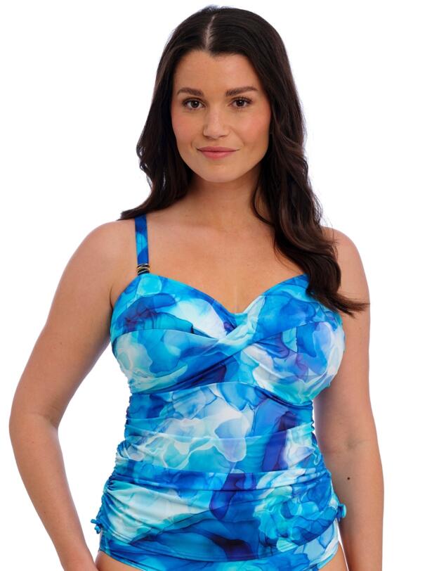 Fantasie Saunton Sands Underwired Twist Front Tankini Top Dazzling Blue