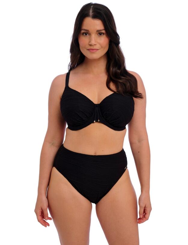 Fantasie Beach Waves Gathered Full Cup Bikini Top Black