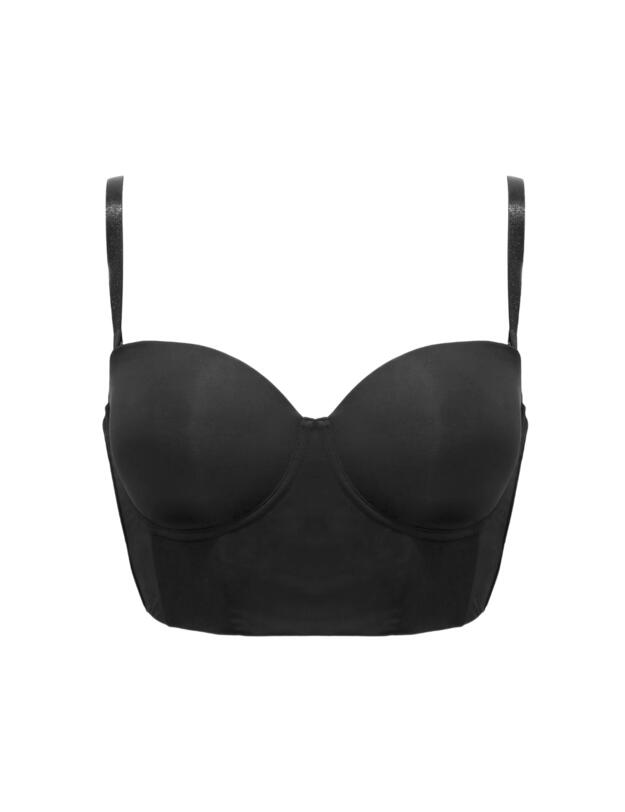 Pour Moi Definitions Low Back Bustier Black 