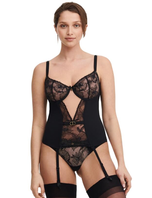Chantelle Orchids Basque Black