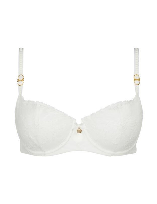 Chantelle Orchids Half Cup Balcony Bra Milk