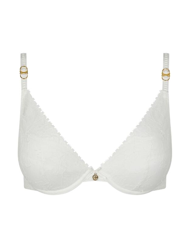 Chantelle Orchids Push-Up T-Shirt Bra Milk