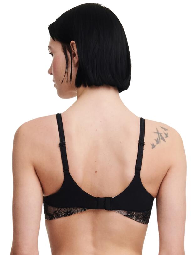 Chantelle Orchids Covering Bra Black